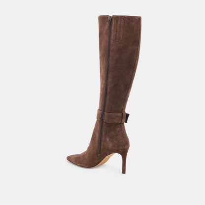 KINZY BOOTS DK BROWN SUEDE
 – Dolce Vita | Dolce Vita