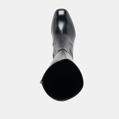 Alivia Black Leather Boots | Dolce Vita