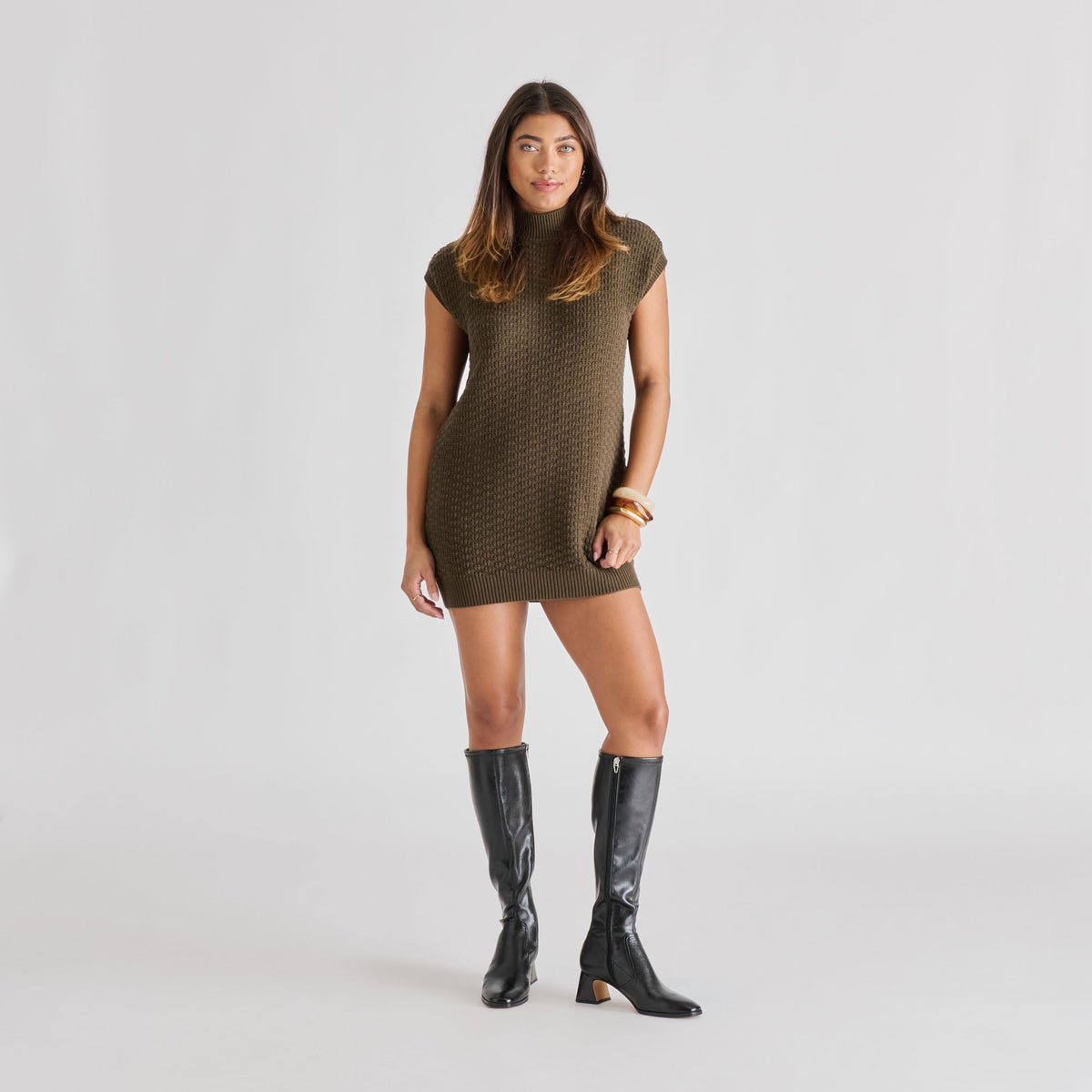 Alivia Black Leather Boots | Dolce Vita