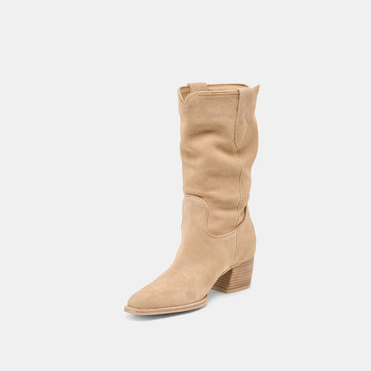 Vergil Camel Suede Boots | Dolce Vita
