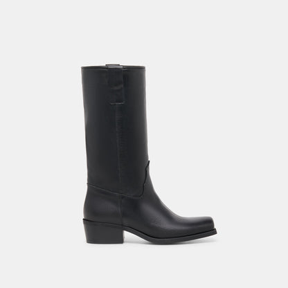 Romie Black Leather Boots | Dolce Vita