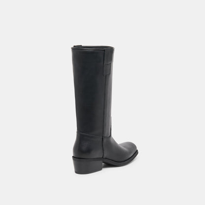 Romie Black Leather Boots | Dolce Vita