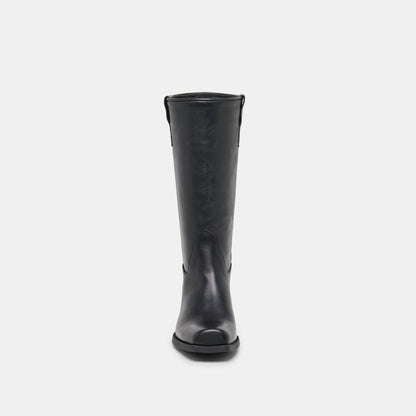 Romie Black Leather Boots | Dolce Vita