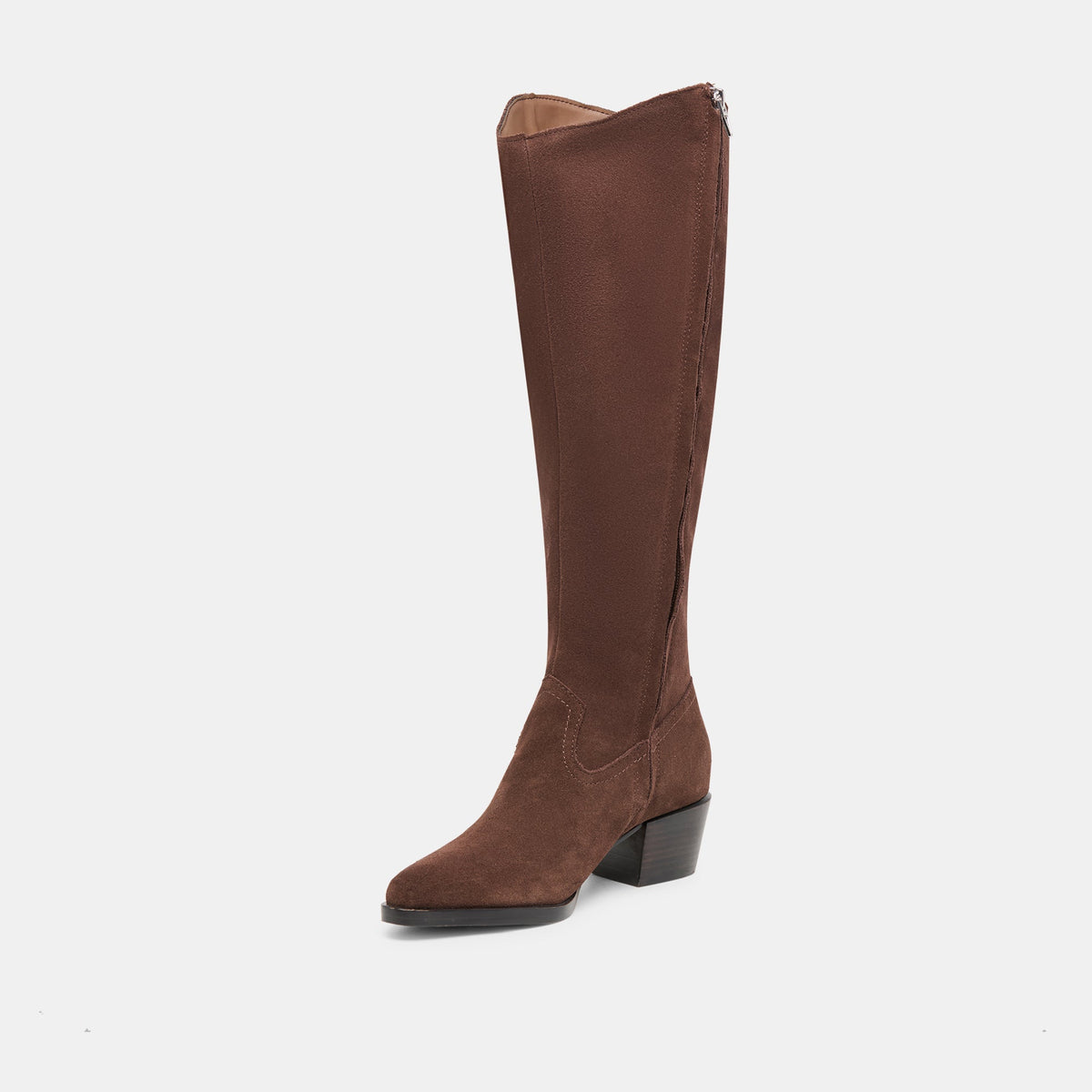 Virona H2O Waterproof Dk Brown Suede Wide Calf Boots | Dolce Vita