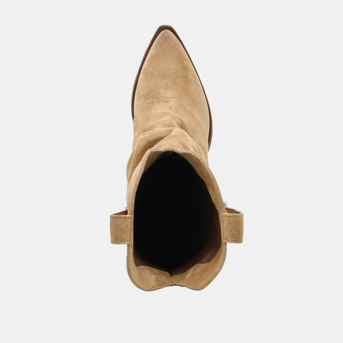 ROGUE Camel Suede Mid-Calf Western Slouch Boots | Dolce Vita