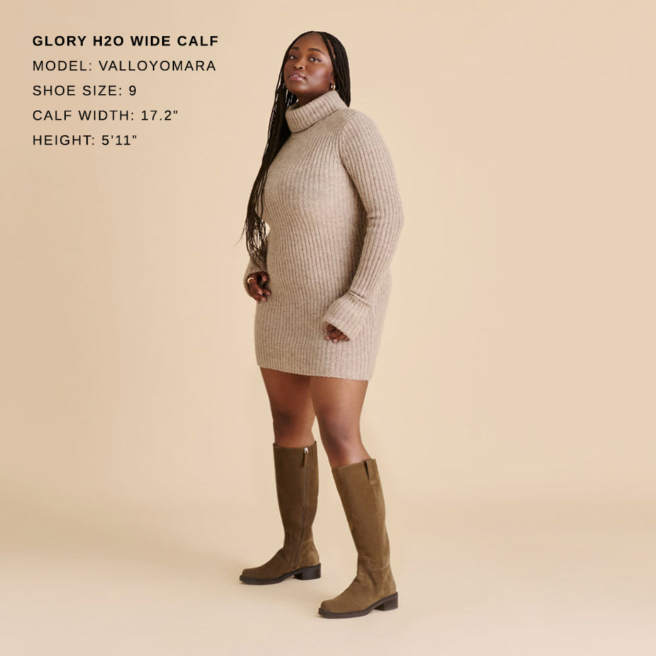 Glory H2O Waterproof Olive Suede Wide Calf Boots | Dolce Vita