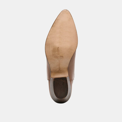 Tanner Chestnut Leather Boots | Dolce Vita