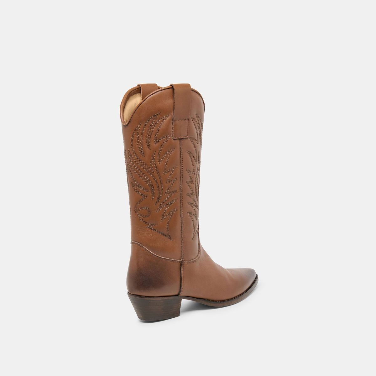Tanner Chestnut Leather Boots | Dolce Vita