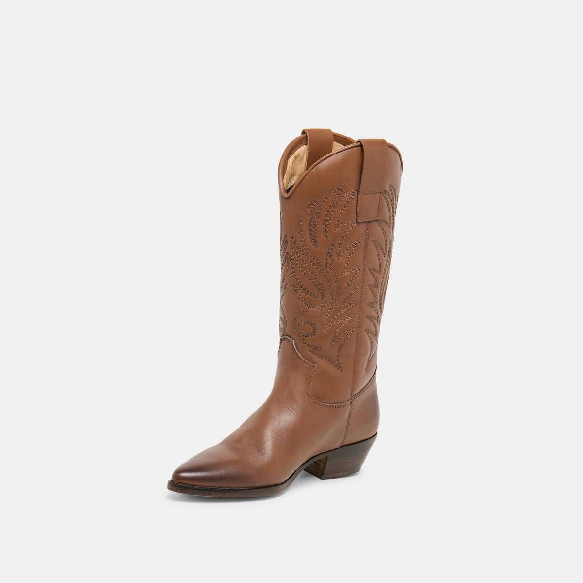 Tanner Chestnut Leather Boots | Dolce Vita