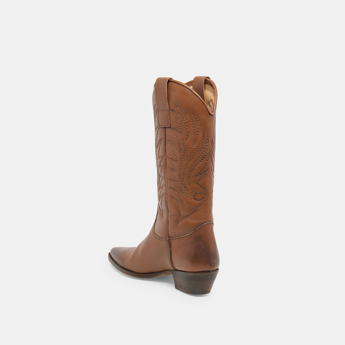 Tanner Chestnut Leather Boots | Dolce Vita