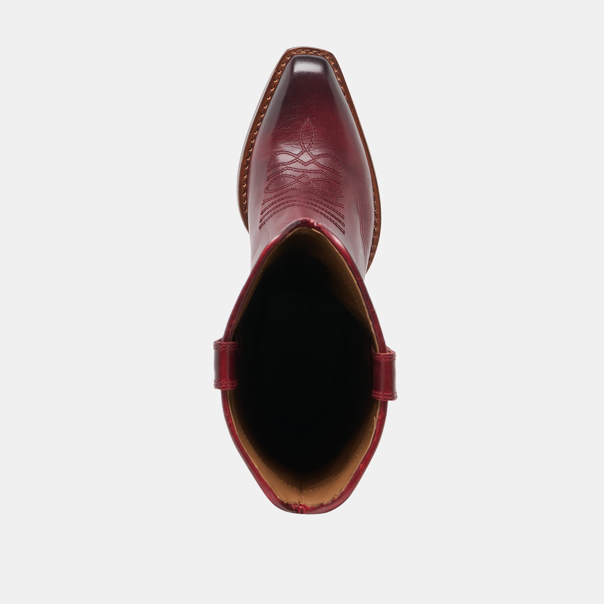 VIGLA Garnet Leather Pointed-Toe Western Boots | Dolce Vita