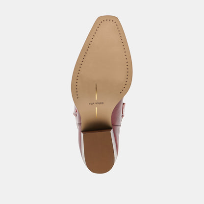 VIGLA Garnet Leather Pointed-Toe Western Boots | Dolce Vita