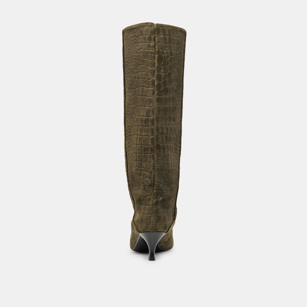 Roxla Olive Croco Embossed Leather Boots | Dolce Vita