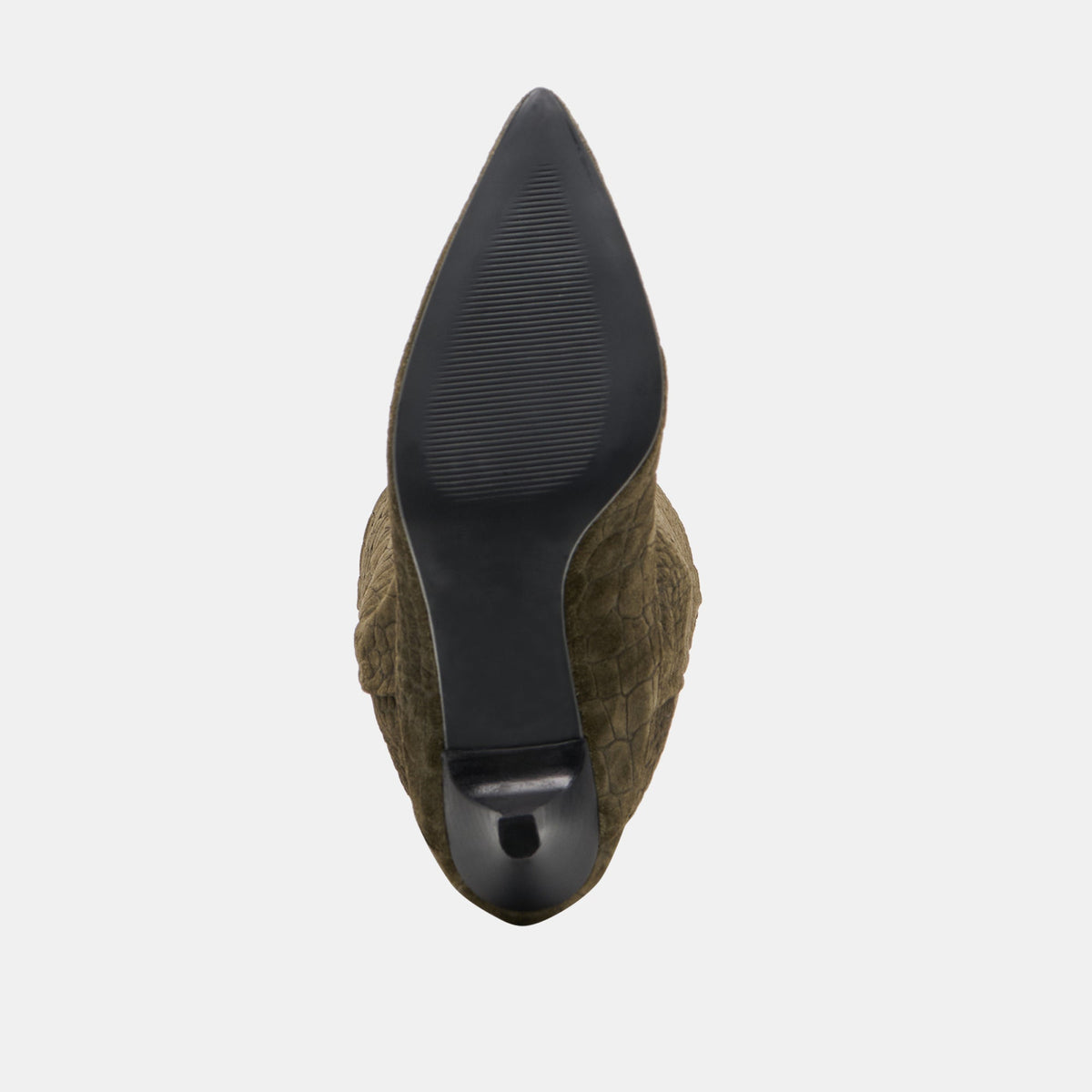 Roxla Olive Croco Embossed Leather Boots | Dolce Vita