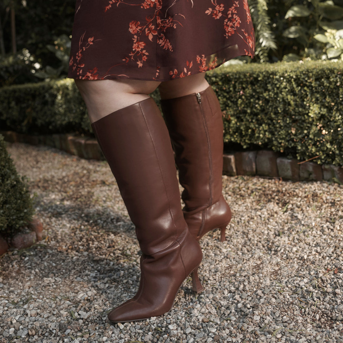 Gyra Extra Wide Calf Chocolate Boots | Leather Wide Calf Boots
 – Dolce Vita | Dolce Vita