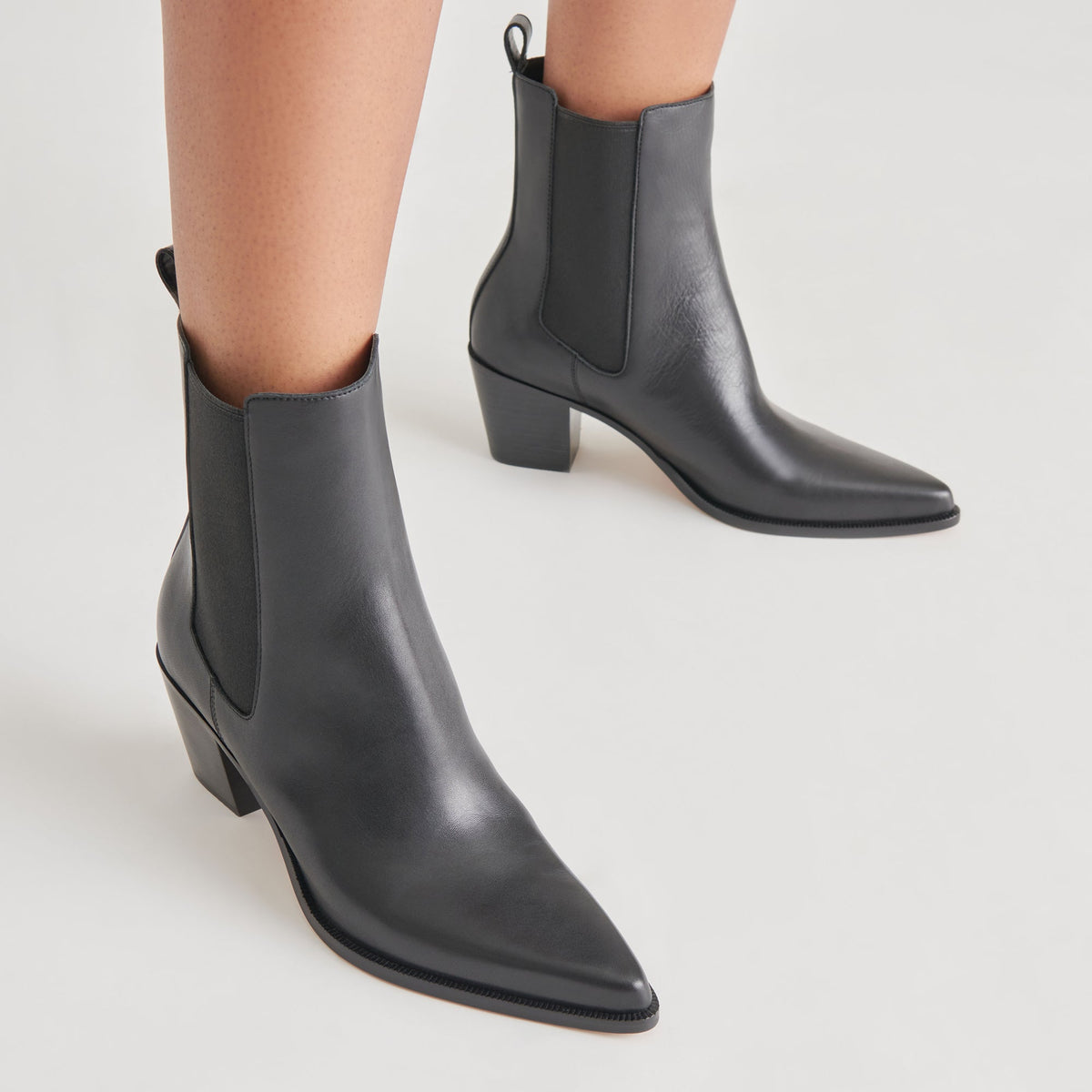 SHADIE H2O WIDE BOOTIES BLACK LEATHER
 – Dolce Vita | Dolce Vita