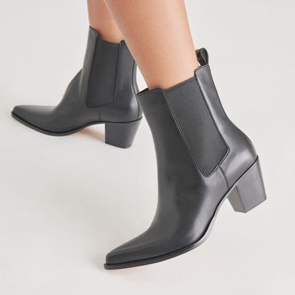 SHADIE H2O WIDE BOOTIES BLACK LEATHER
 – Dolce Vita | Dolce Vita