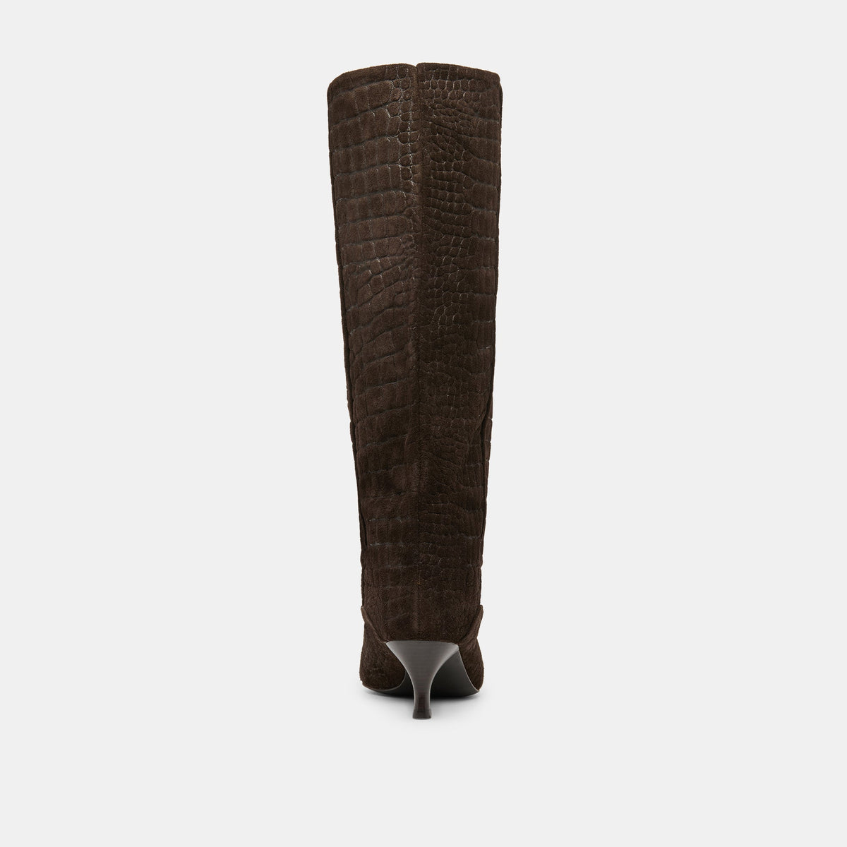Roxla Dk Chocolate Croco Embossed Leather Boots | Dolce Vita