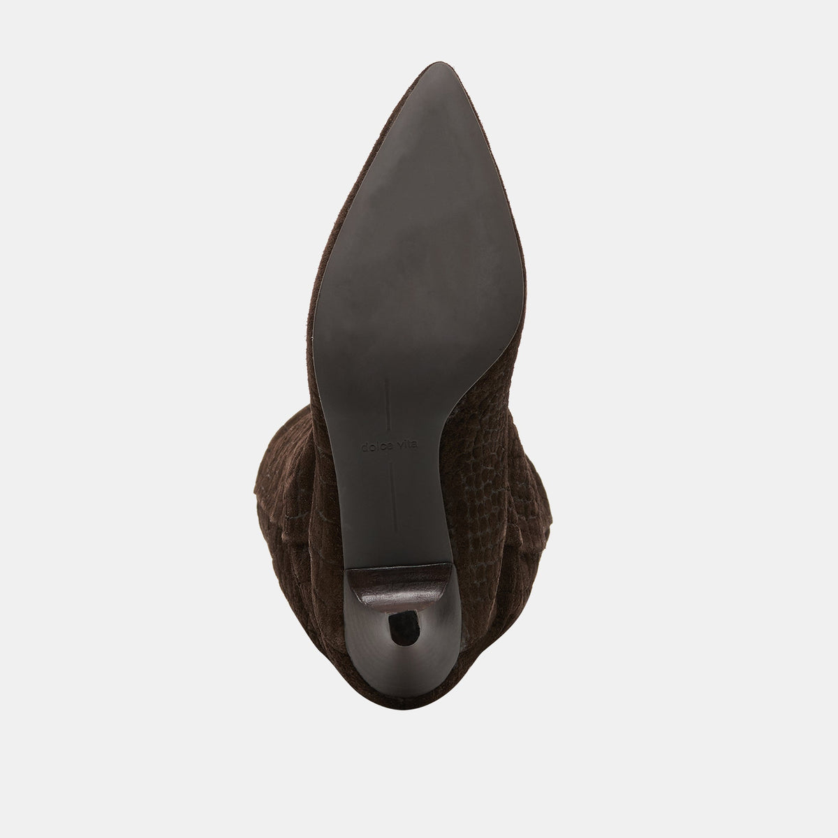 Roxla Dk Chocolate Croco Embossed Leather Boots | Dolce Vita