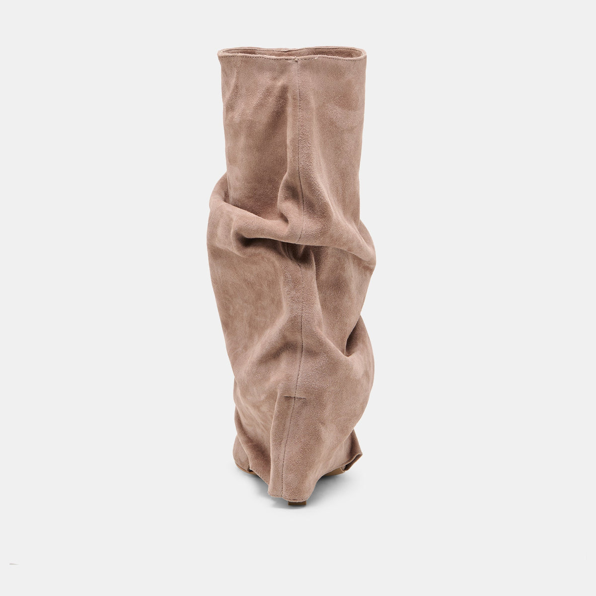 CLYFF Taupe Suede Slouch Foldover Open-Toe Boots | Dolce Vita