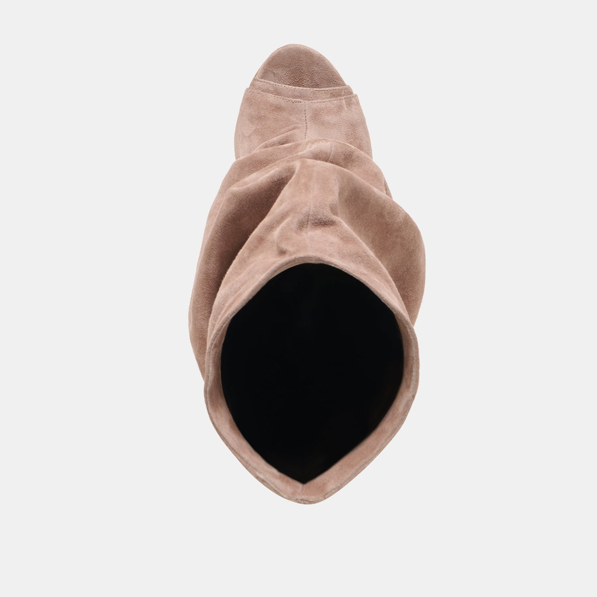 CLYFF Taupe Suede Slouch Foldover Open-Toe Boots | Dolce Vita