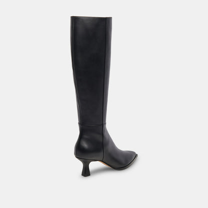 Auggie Black Leather Boots | Dolce Vita