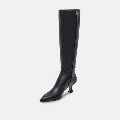 Auggie Black Leather Boots | Dolce Vita