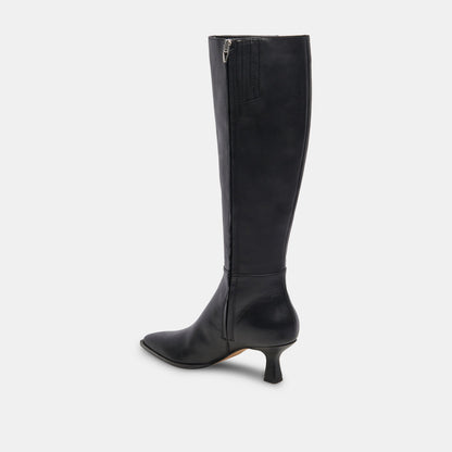 Auggie Black Leather Boots | Dolce Vita