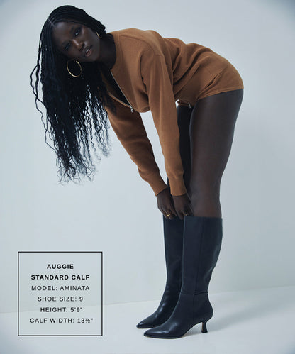 Auggie Black Leather Boots | Dolce Vita