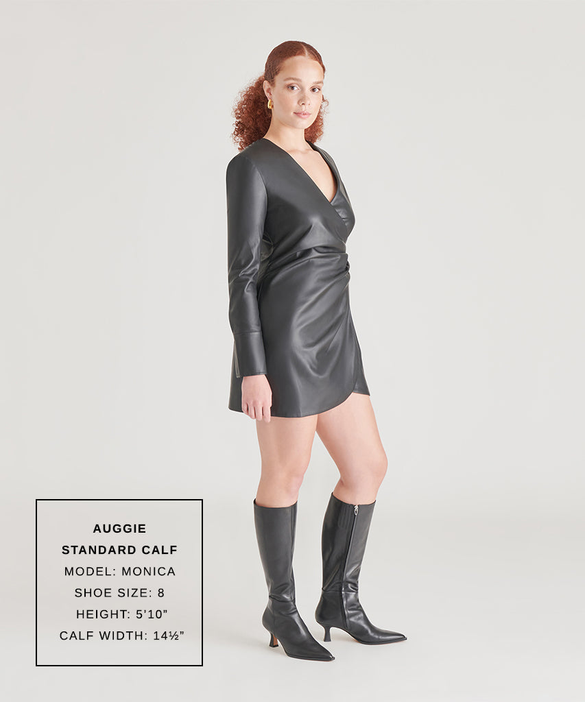Auggie Black Leather Boots | Dolce Vita