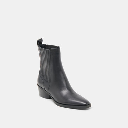 Faint H2O Waterproof Black Leather Booties | Dolce Vita