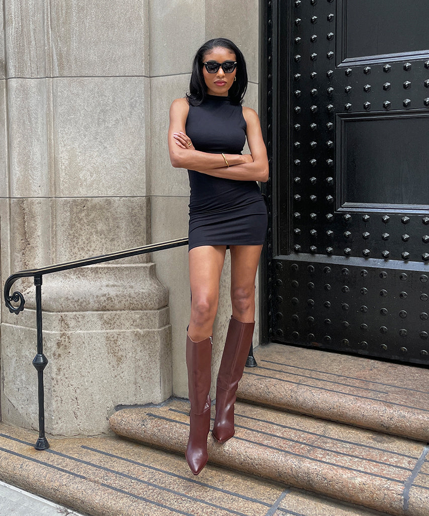 Auggie Boots | Chocolate Leather Boots by Dolce Vita | Dolce Vita