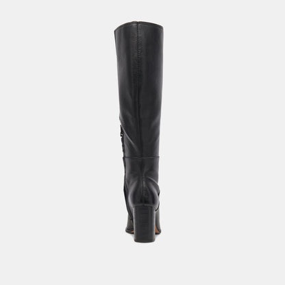 Fynn Boots Onyx Leather | Knee-High Onyx Leather Boots
 – Dolce Vita | Dolce Vita