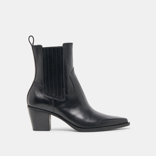 Slim Black Leather Booties | Dolce Vita