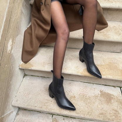 Slim Black Leather Booties | Dolce Vita