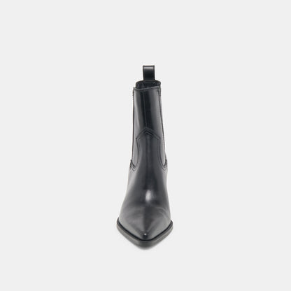 Slim Black Leather Booties | Dolce Vita