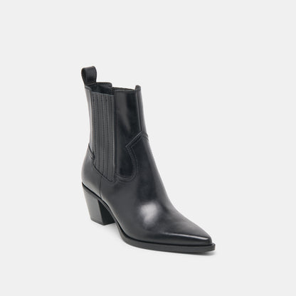 Slim Black Leather Booties | Dolce Vita