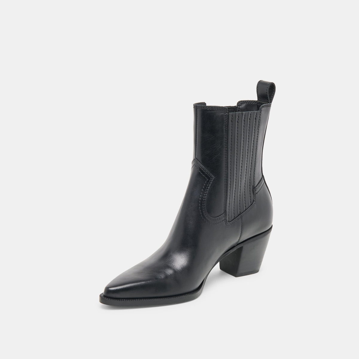 Slim Black Leather Booties | Dolce Vita