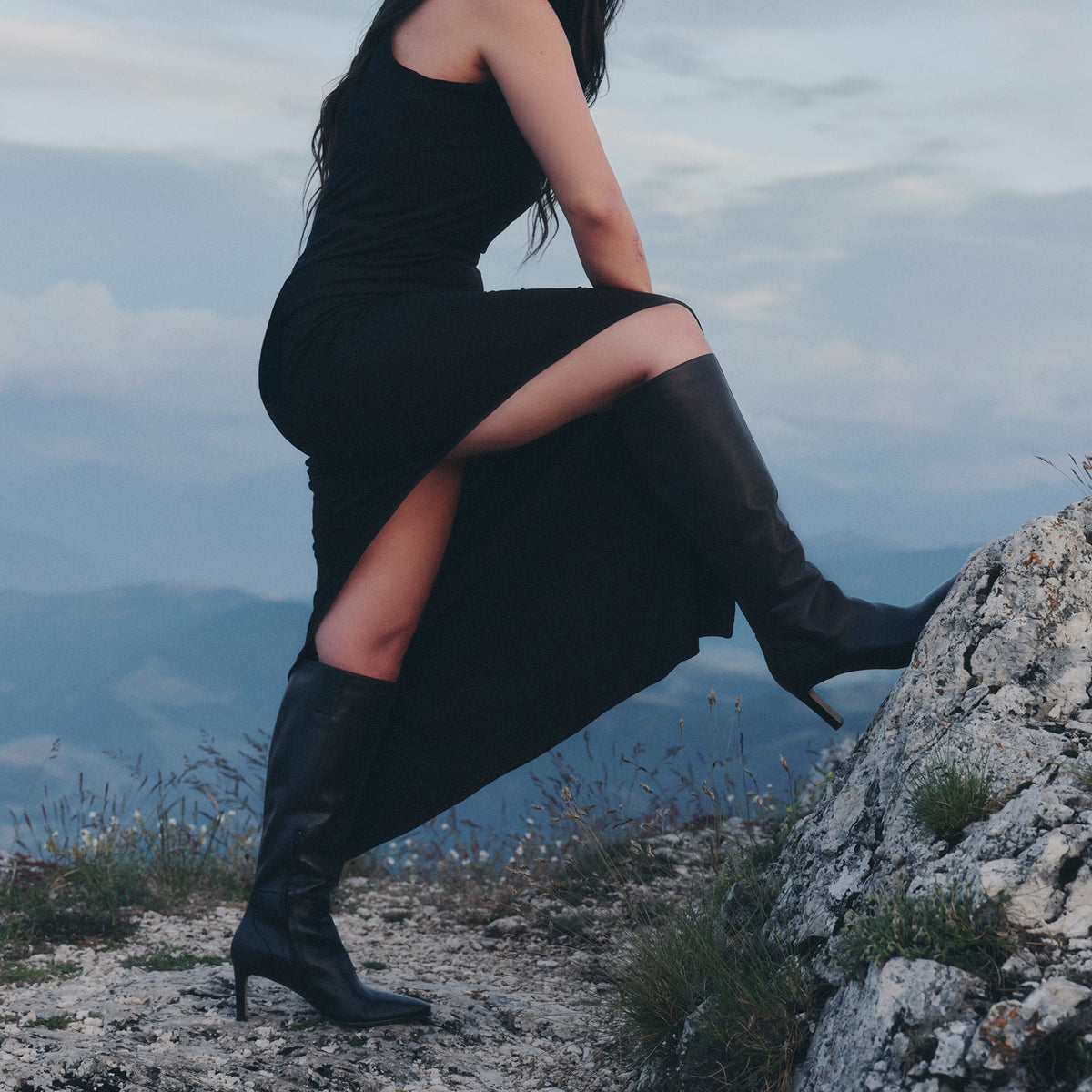 Emmi Black Leather Boots | Dolce Vita