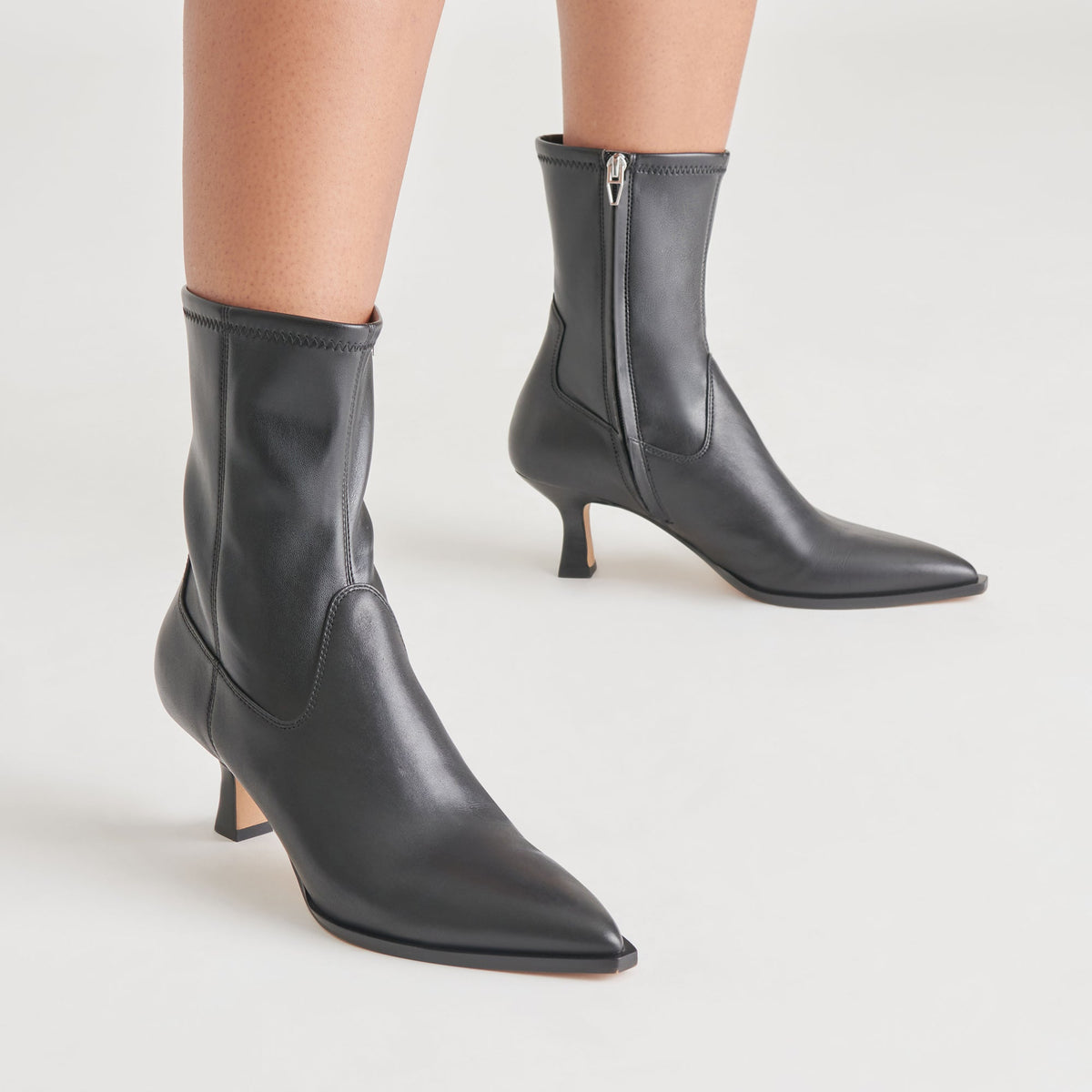 Arya Black Leather Boots | Dolce Vita