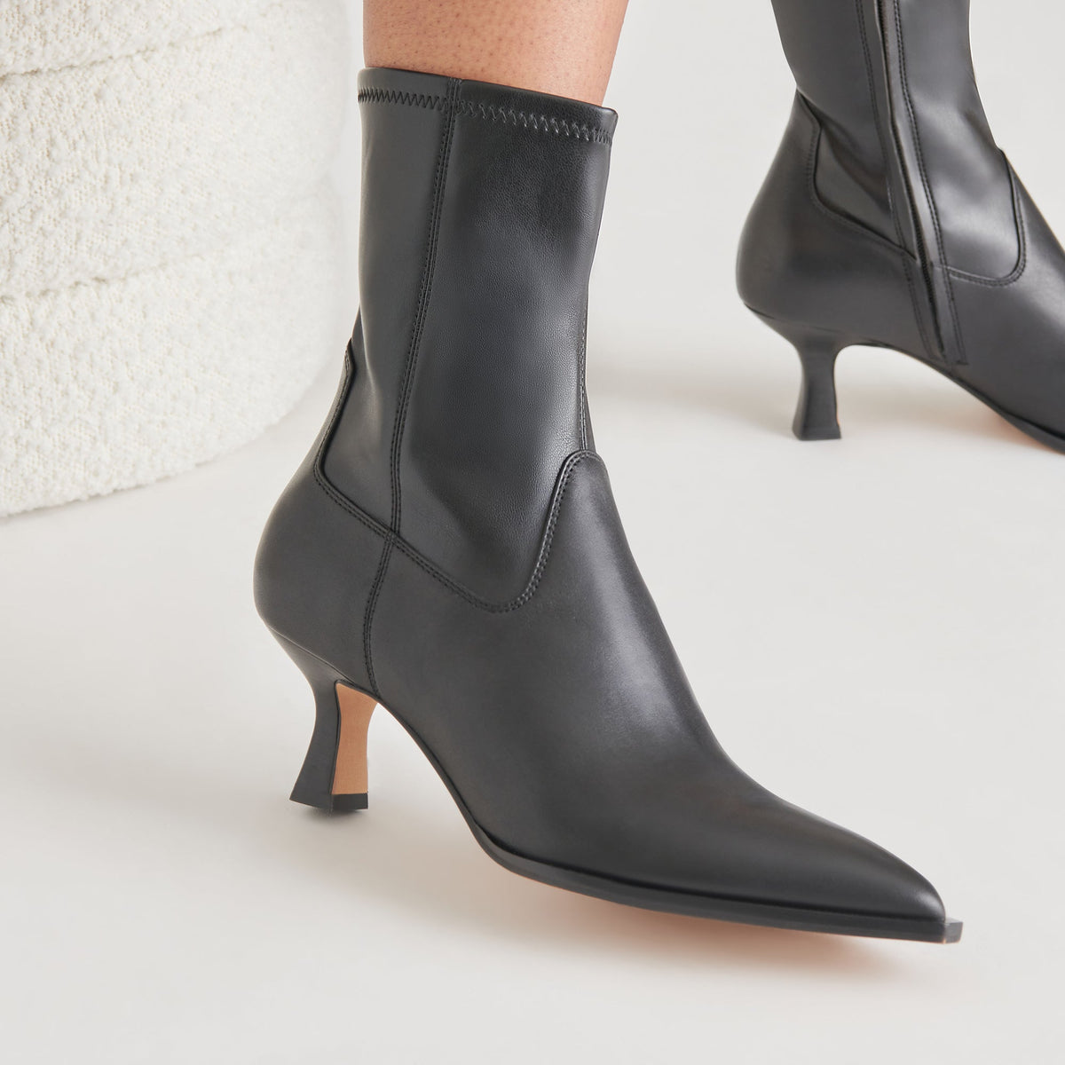 Arya Black Leather Boots | Dolce Vita