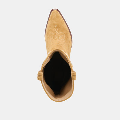 Vila Caramel Suede Boots | Dolce Vita