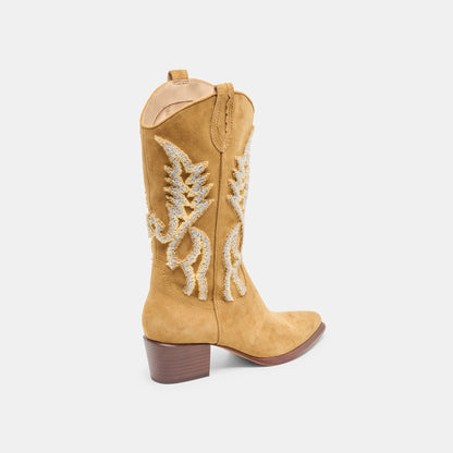 Vila Caramel Suede Boots | Dolce Vita