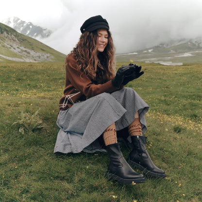 Simaya H2O Waterproof Black Leather Boots | Dolce Vita