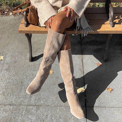 FYNN Boots Truffle Suede | Knee-High Truffle Suede Boots
 – Dolce Vita | Dolce Vita