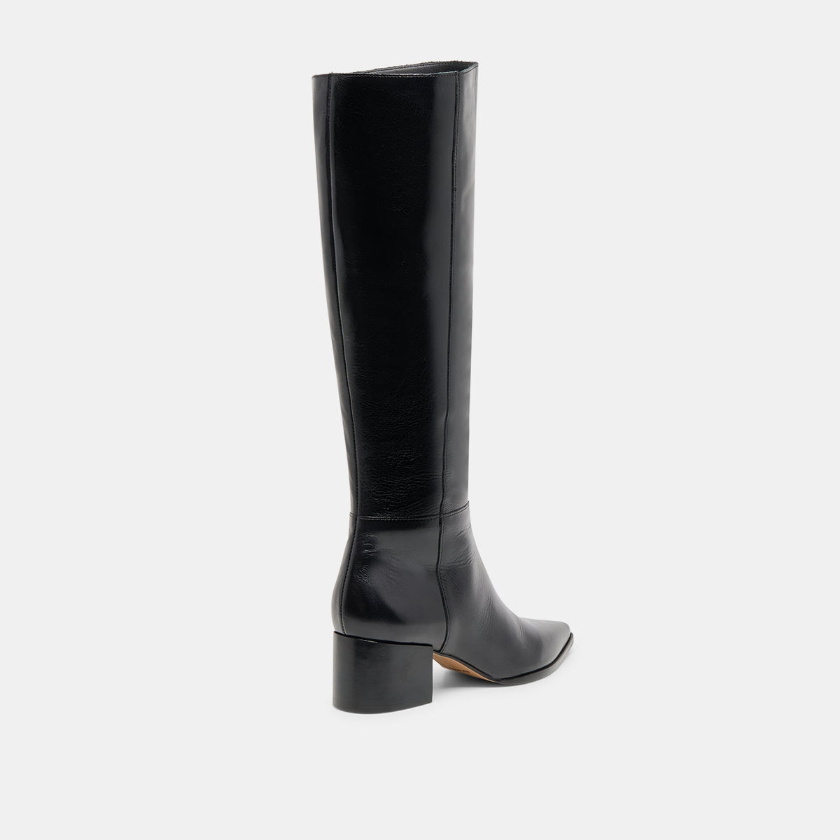 Kirson Black Leather Wide Calf Boots | Dolce Vita