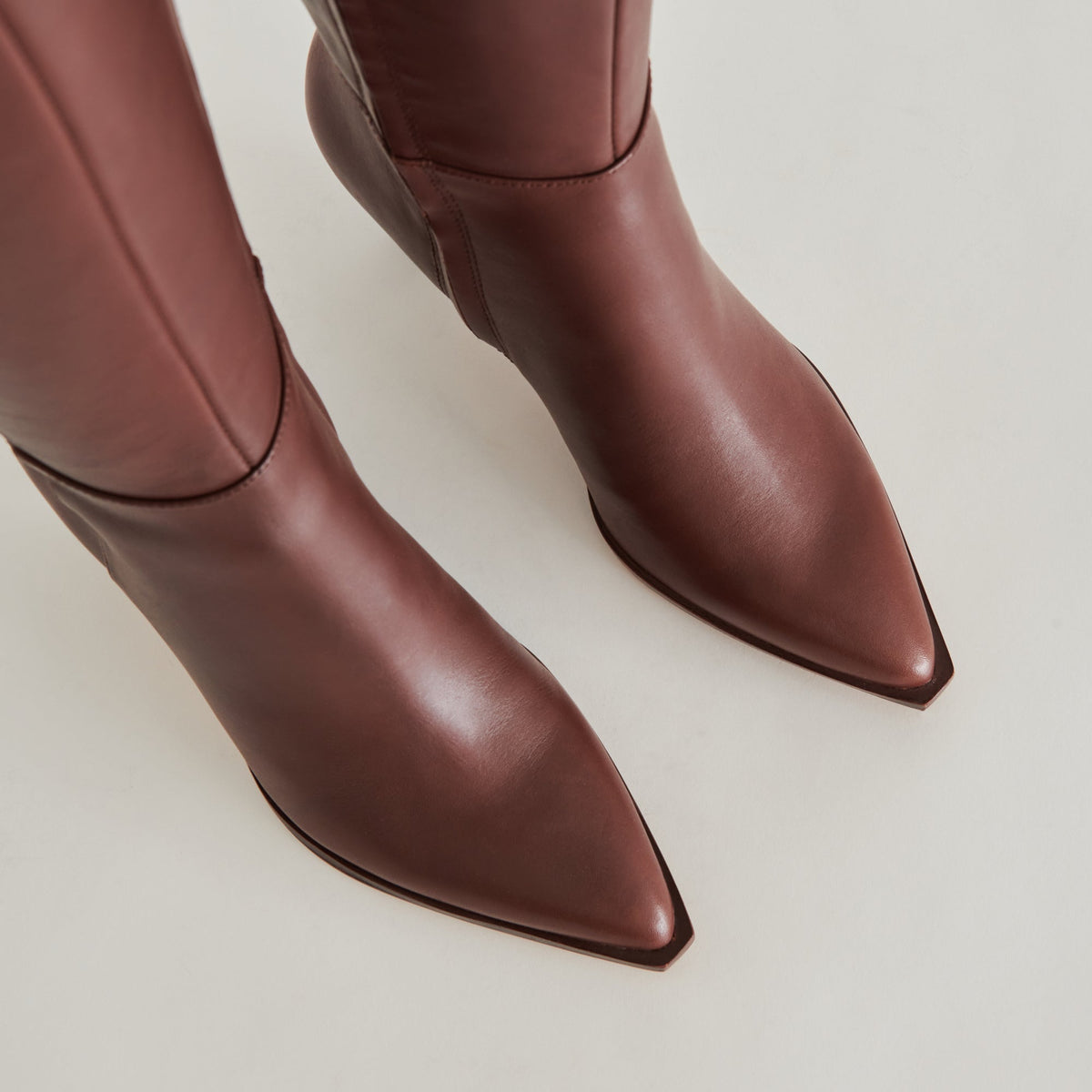 Auggie Wide Calf Boots | Chocolate Leather Boots by Dolce Vita | Dolce Vita