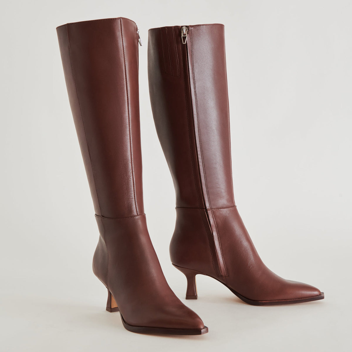 Auggie Wide Calf Boots | Chocolate Leather Boots by Dolce Vita | Dolce Vita