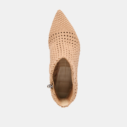 Embry Lt Tan Woven Stella Booties | Dolce Vita