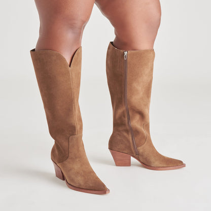 Raj Extra Wide Calf Brown Suede Boots | Suede Wide Calf Boots
 – Dolce Vita | Dolce Vita